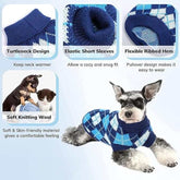 KUTKUT 2 Pack Small Dog Cat Sweater,Turtleneck Knitwear Small Pet Sweater, Soft Comfortable Pet Knitwear Pullover for Pug, Shihtzu, Lhasa etc, Small Dogs Cat Warm Clothes - kutkutstyle